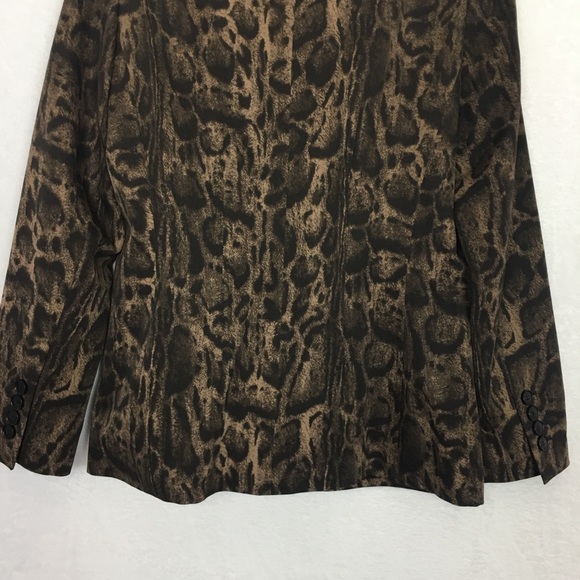 Lafayette 148 New York Leopard Wool Blazer Jacket - Picture 7 of 8